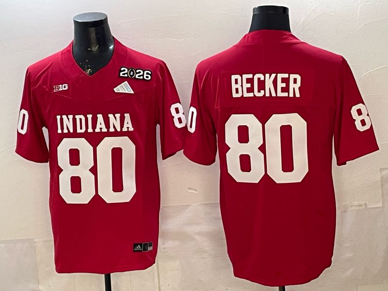 Men 2026 Ohio State Buckeyes #80 Becker Red Limited NCAA Jersey 074->ncaa teams->NCAA Jersey